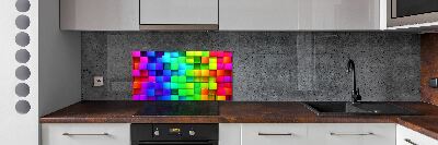 Kitchen splashback Colorful boxes