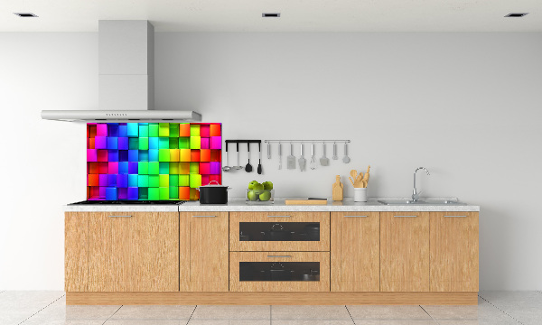 Kitchen splashback Colorful boxes