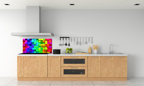 Kitchen splashback Colorful boxes