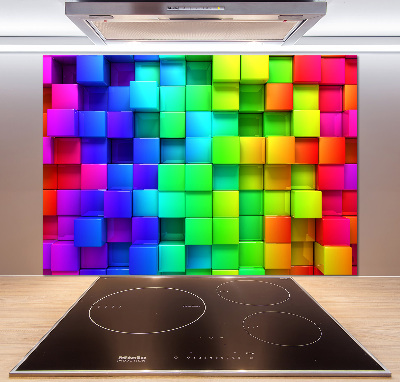 Kitchen splashback Colorful boxes