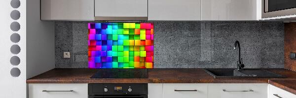 Kitchen splashback Colorful boxes