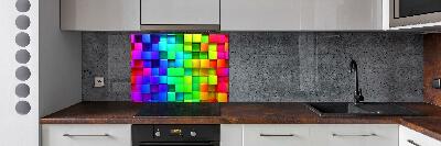 Kitchen splashback Colorful boxes