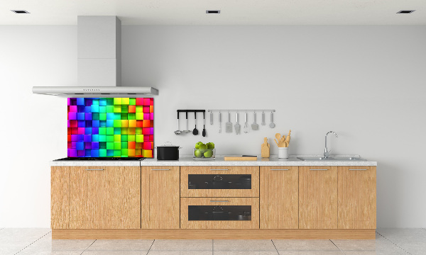 Kitchen splashback Colorful boxes