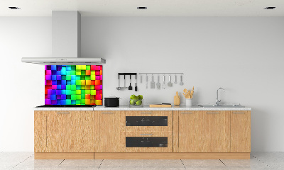 Kitchen splashback Colorful boxes