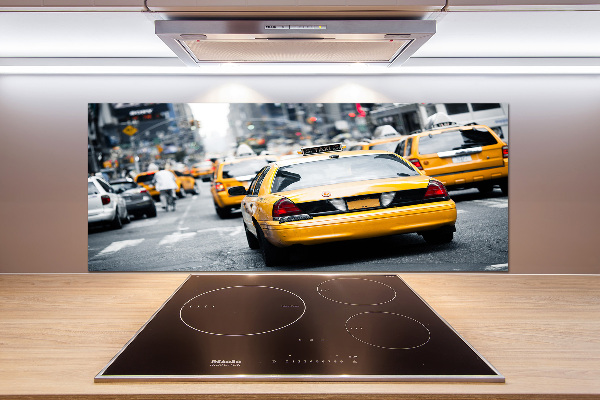 Glass splashback New York taxis