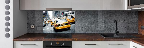 Glass splashback New York taxis