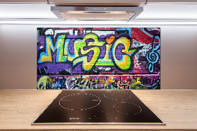 Kitchen splashback Graffiti on the wall