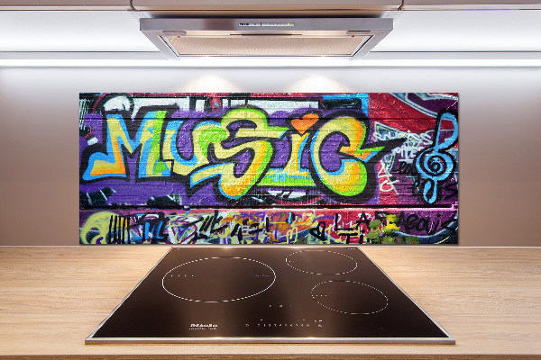 Kitchen splashback Graffiti on the wall