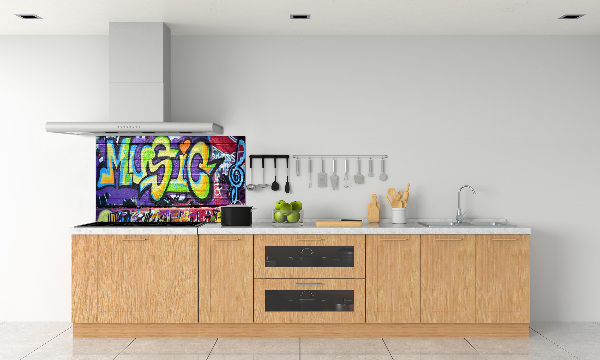 Kitchen splashback Graffiti on the wall