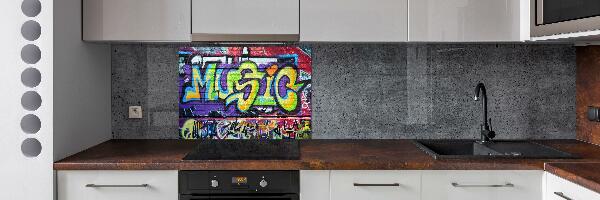 Kitchen splashback Graffiti on the wall