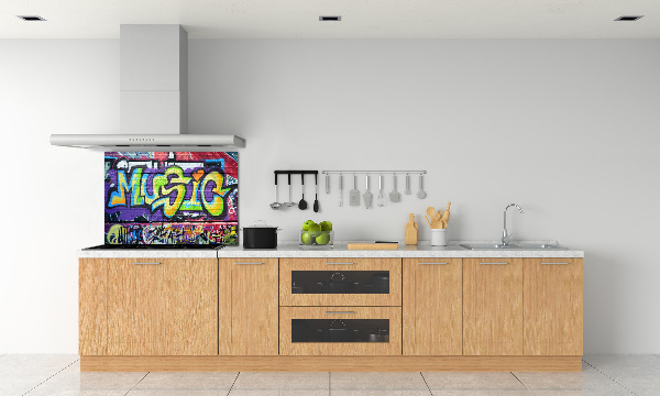 Kitchen splashback Graffiti on the wall