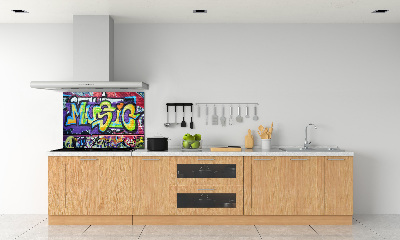 Kitchen splashback Graffiti on the wall