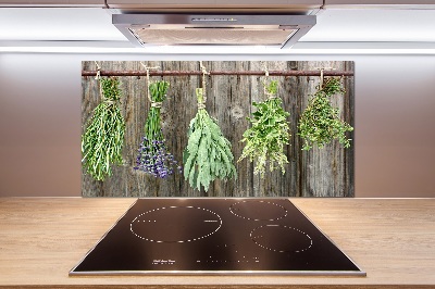 Kitchen wall panels Herbs on a string