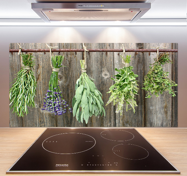 Kitchen wall panels Herbs on a string