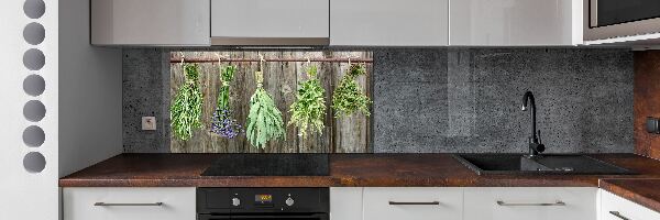 Kitchen wall panels Herbs on a string