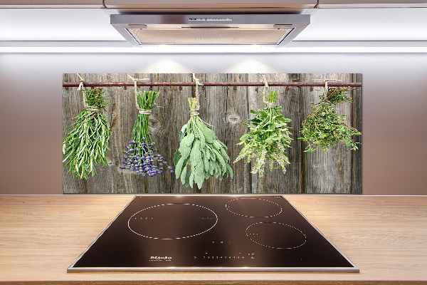 Kitchen wall panels Herbs on a string