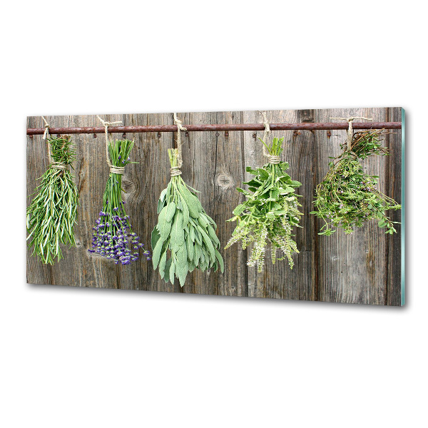 Kitchen wall panels Herbs on a string