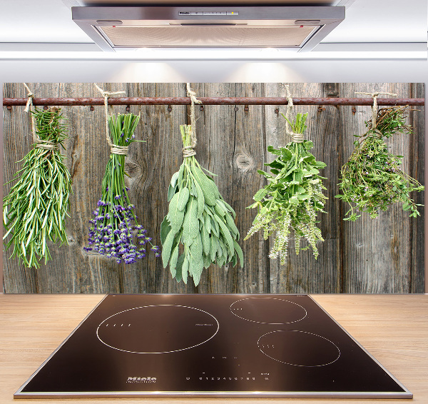 Kitchen wall panels Herbs on a string