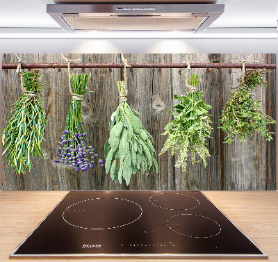 Kitchen wall panels Herbs on a string