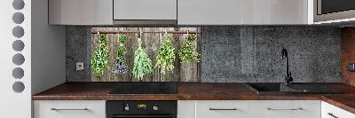 Kitchen wall panels Herbs on a string