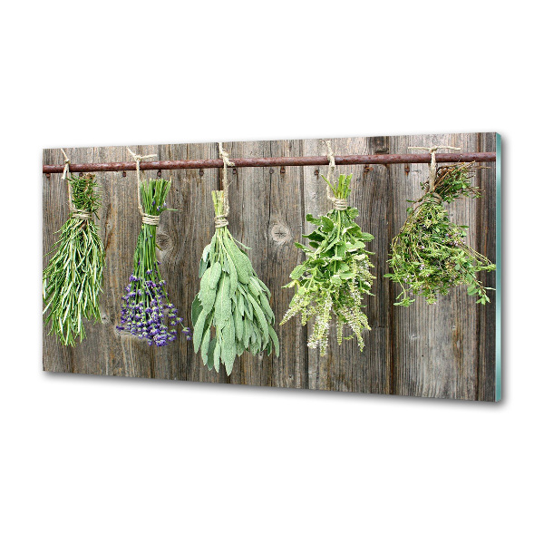 Kitchen wall panels Herbs on a string