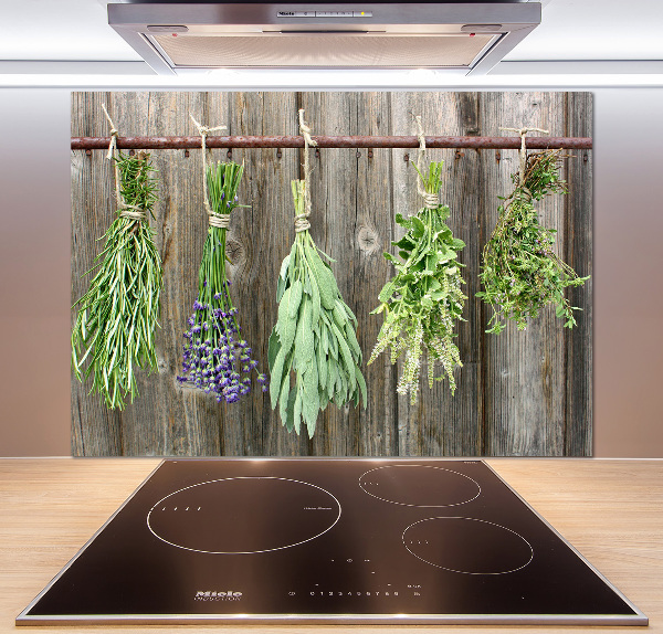 Kitchen wall panels Herbs on a string