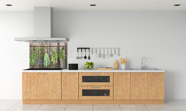 Kitchen wall panels Herbs on a string