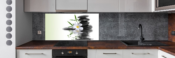 Cooker splashback Zen stones