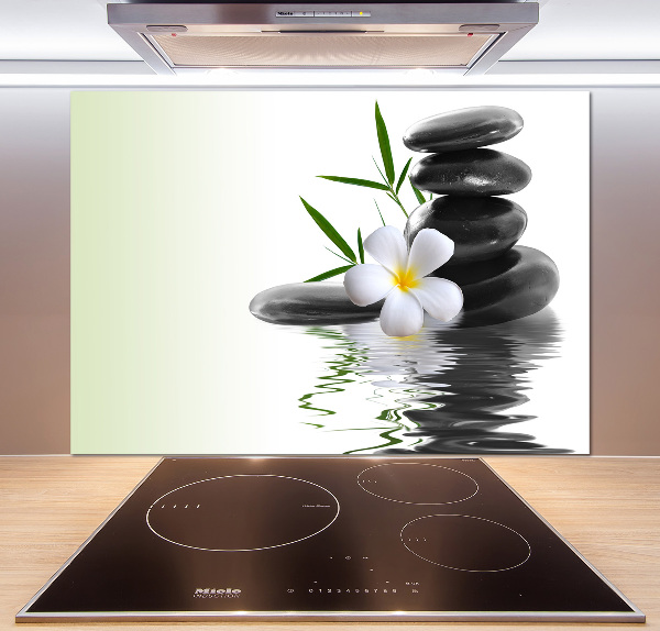 Cooker splashback Zen stones