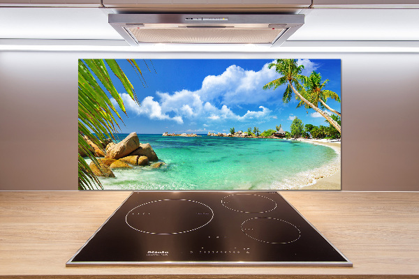 Cooker splashback Seychelles beach