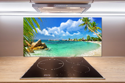 Cooker splashback Seychelles beach