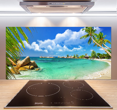 Cooker splashback Seychelles beach