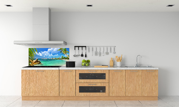 Cooker splashback Seychelles beach