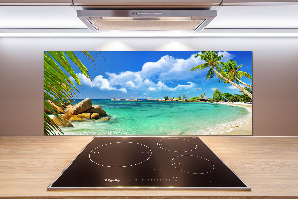 Cooker splashback Seychelles beach