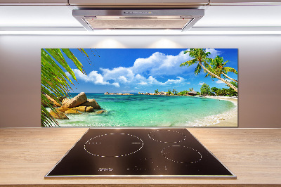 Cooker splashback Seychelles beach