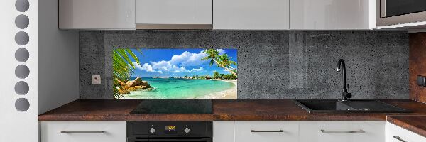 Cooker splashback Seychelles beach