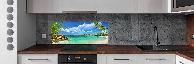 Cooker splashback Seychelles beach