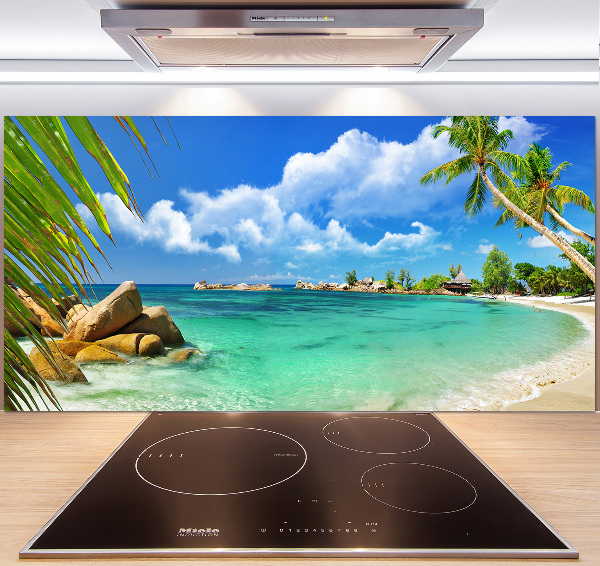 Cooker splashback Seychelles beach