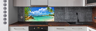 Cooker splashback Seychelles beach