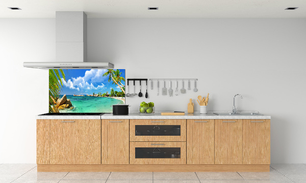 Cooker splashback Seychelles beach