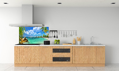 Cooker splashback Seychelles beach