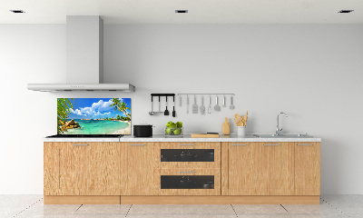 Cooker splashback Seychelles beach