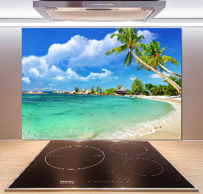 Cooker splashback Seychelles beach