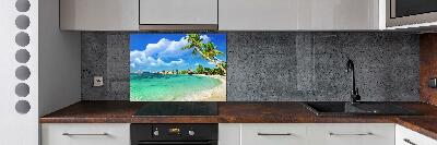 Cooker splashback Seychelles beach