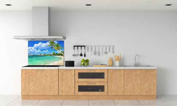 Cooker splashback Seychelles beach