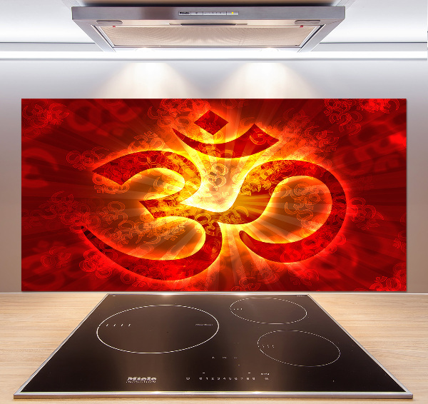 Cooker splashback The burning sign of the OM