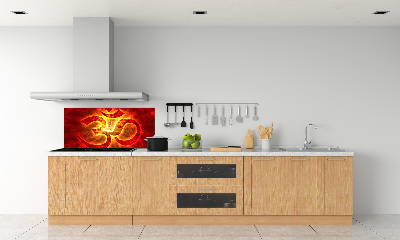 Cooker splashback The burning sign of the OM