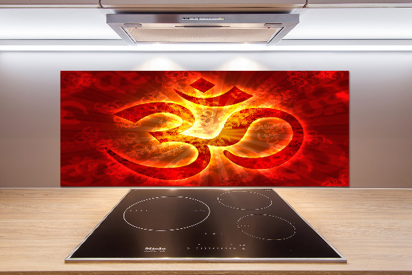 Cooker splashback The burning sign of the OM