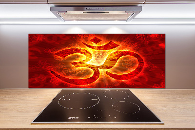 Cooker splashback The burning sign of the OM