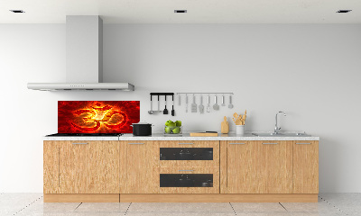 Cooker splashback The burning sign of the OM